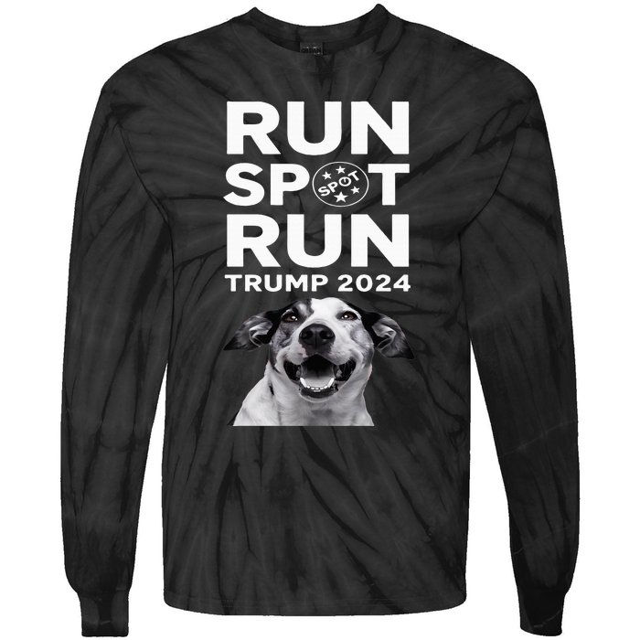 Trump Run Spot Funny Trump 2024 Debate Tie-Dye Long Sleeve Shirt