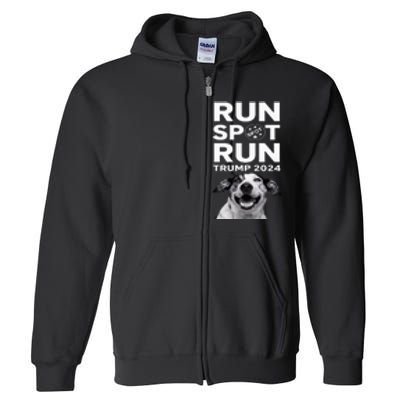 Trump Run Spot Funny Trump 2024 Debate Full Zip Hoodie