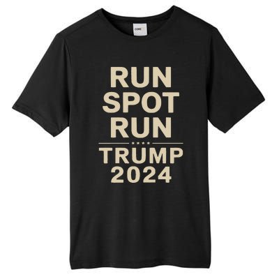 Trump Run Spot Funny Trump 2024 Debate Tall Fusion ChromaSoft Performance T-Shirt