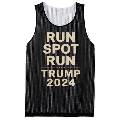 Trump Run Spot Funny Trump 2024 Debate Mesh Reversible Basketball Jersey Tank