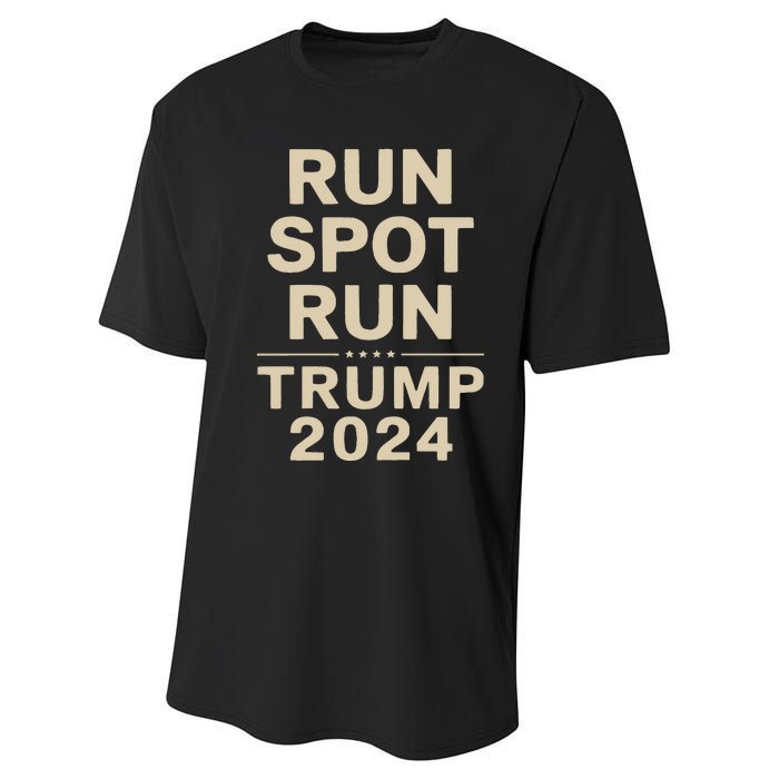 Trump Run Spot Funny Trump 2024 Debate Performance Sprint T-Shirt