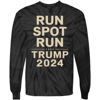 Trump Run Spot Funny Trump 2024 Debate Tie-Dye Long Sleeve Shirt