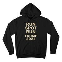 Trump Run Spot Funny Trump 2024 Debate Tall Hoodie