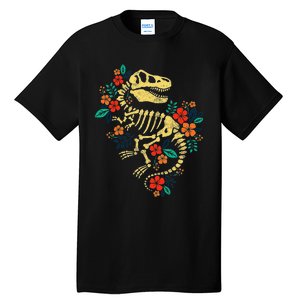 T Rex Skeleton Dino Bones Paleontologist Fossil Dinosaur Tall T-Shirt