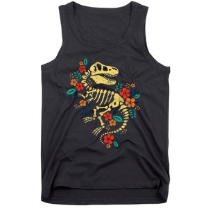 T Rex Skeleton Dino Bones Paleontologist Fossil Dinosaur Tank Top