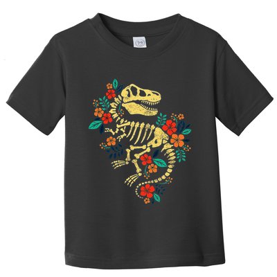 T Rex Skeleton Dino Bones Paleontologist Fossil Dinosaur Toddler T-Shirt