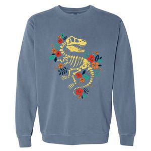 T Rex Skeleton Dino Bones Paleontologist Fossil Dinosaur Garment-Dyed Sweatshirt