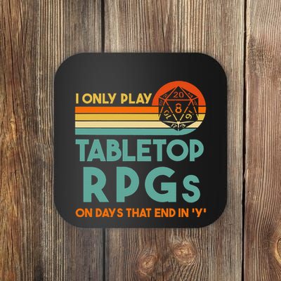 Tabletop Rpg Saying For Game Night With Rpg Dice Coaster