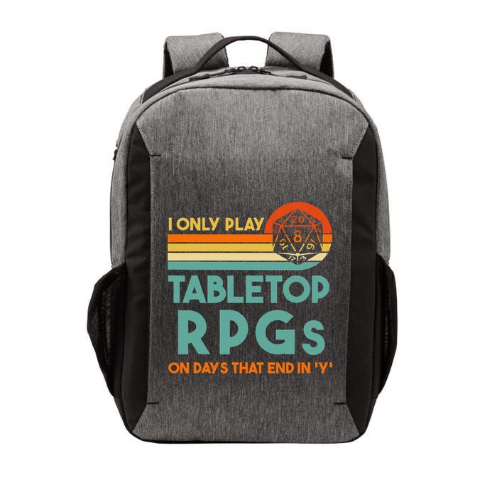 Tabletop Rpg Saying For Game Night With Rpg Dice Vector Backpack