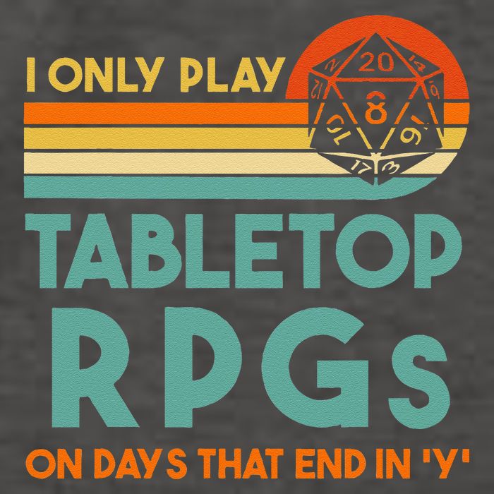 Tabletop Rpg Saying For Game Night With Rpg Dice Vector Backpack