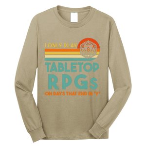 Tabletop Rpg Saying For Game Night With Rpg Dice Long Sleeve Shirt