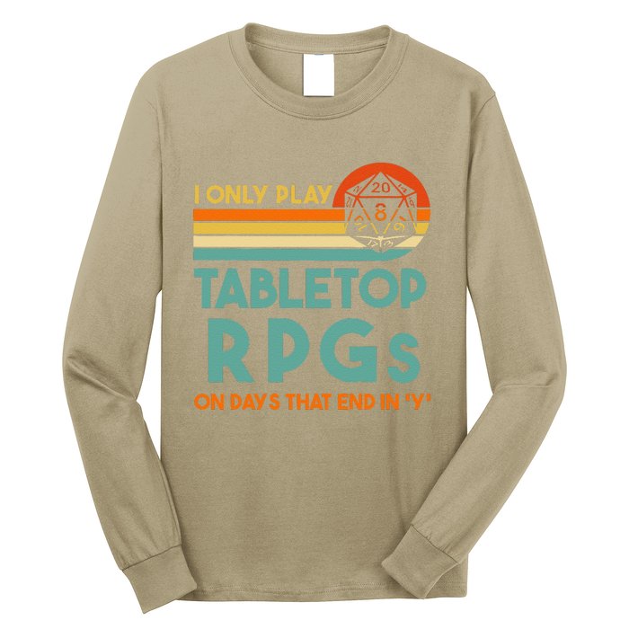 Tabletop Rpg Saying For Game Night With Rpg Dice Long Sleeve Shirt