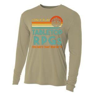 Tabletop Rpg Saying For Game Night With Rpg Dice Cooling Performance Long Sleeve Crew