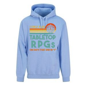 Tabletop Rpg Saying For Game Night With Rpg Dice Unisex Surf Hoodie