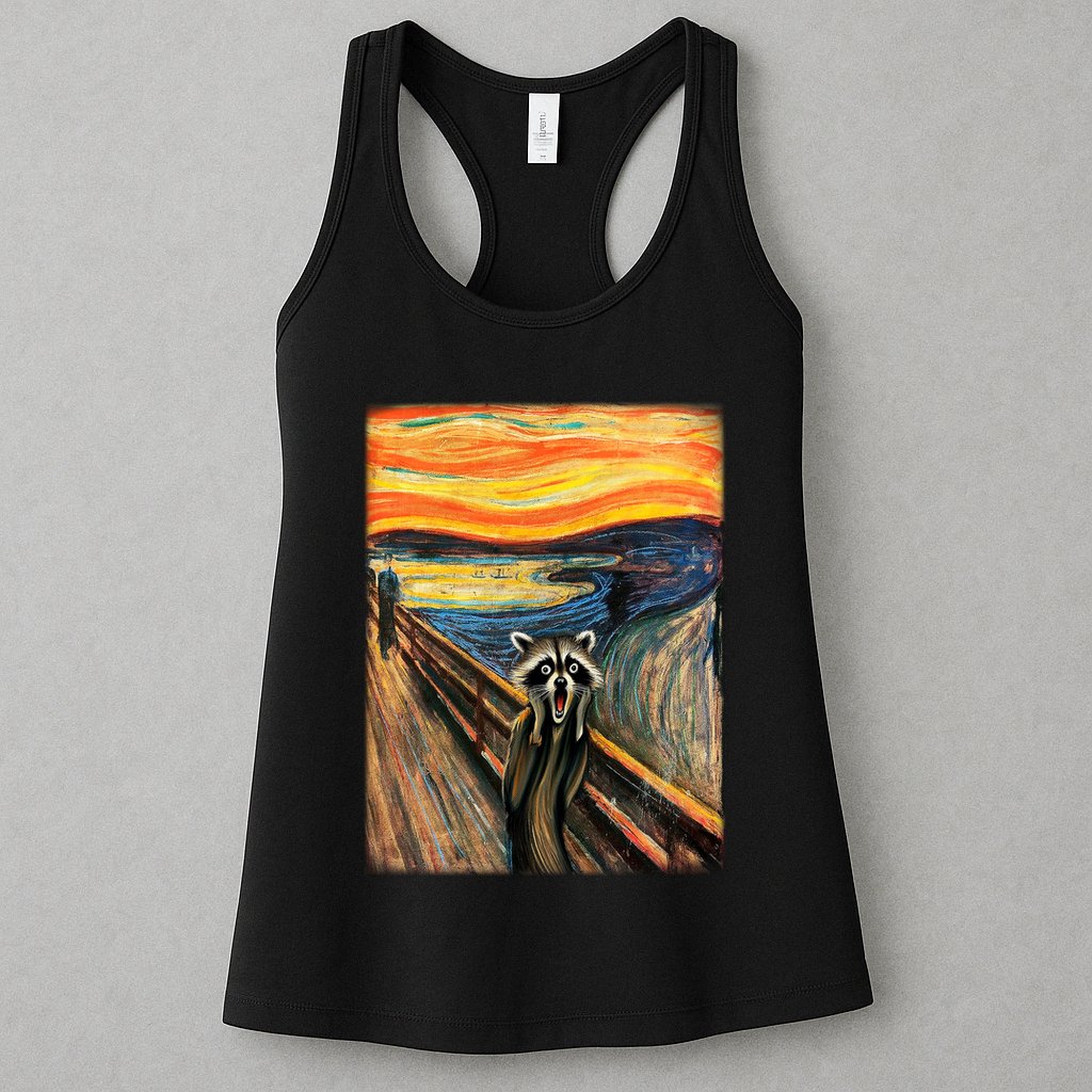 The Raccoon Scream Womens Tank Top