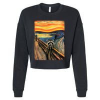 The Raccoon Scream Cropped Pullover Crew