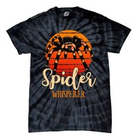 Tarantula Retro Sunset Arachnid Hairy Spiders Entomologist Tie-Dye T-Shirt