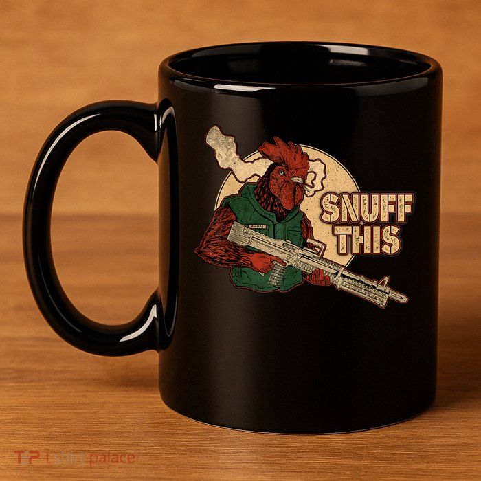 The Rooster Snuff This 11oz C Handle Ceramic Mug