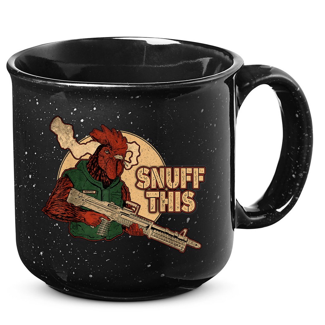 The Rooster Snuff This 15oz Campfire Ceramic Mug