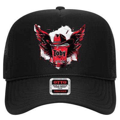 Toby Red Solo Cup Summer Drinking Song Party High Crown Mesh Back Trucker Hat