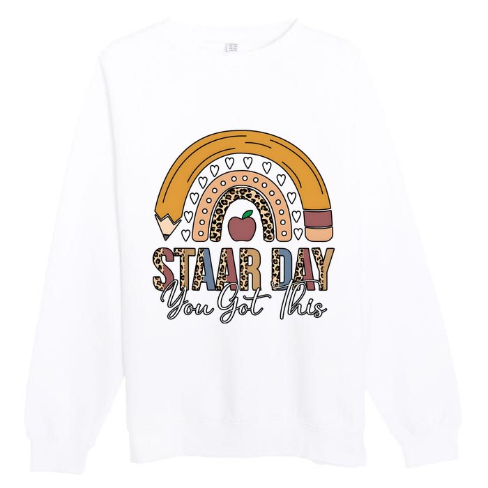 Teacher Rainbow Star Day You Got This Premium Crewneck Sweatshirt