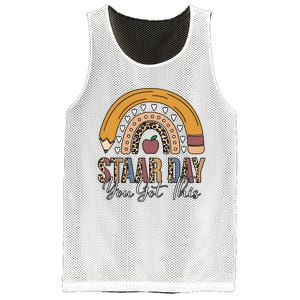 Teacher Rainbow Star Day You Got This Mesh Reversible Basketball Jersey Tank