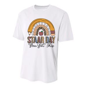 Teacher Rainbow Star Day You Got This Performance Sprint T-Shirt