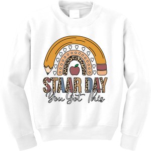 Teacher Rainbow Star Day You Got This Kids Sweatshirt