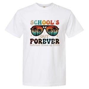 Teacher Retirement Schools Out Forever Retired 2024 Garment-Dyed Heavyweight T-Shirt