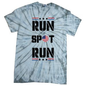 Trump Run Spot Funny Trump 2024 Debate Tie-Dye T-Shirt