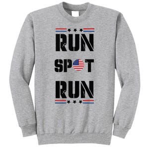 Trump Run Spot Funny Trump 2024 Debate Tall Sweatshirt