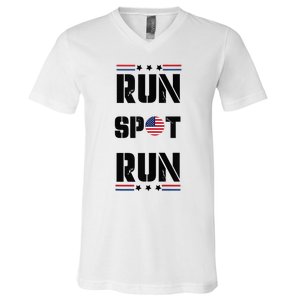 Trump Run Spot Funny Trump 2024 Debate V-Neck T-Shirt