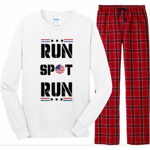 Trump Run Spot Funny Trump 2024 Debate Long Sleeve Pajama Set