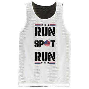 Trump Run Spot Funny Trump 2024 Debate Mesh Reversible Basketball Jersey Tank