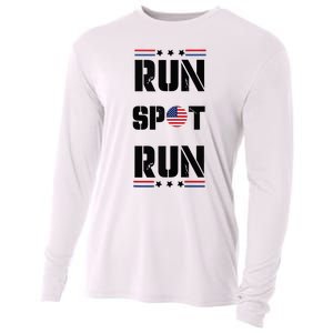 Trump Run Spot Funny Trump 2024 Debate Cooling Performance Long Sleeve Crew