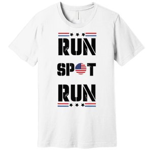 Trump Run Spot Funny Trump 2024 Debate Premium T-Shirt