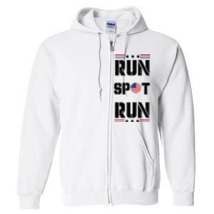 Trump Run Spot Funny Trump 2024 Debate Full Zip Hoodie