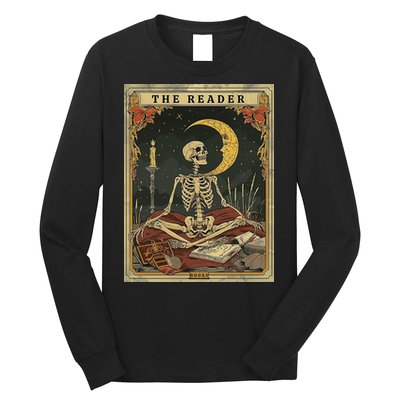 The Reader – Skeleton Tarot Card Funny Mystic Long Sleeve Shirt