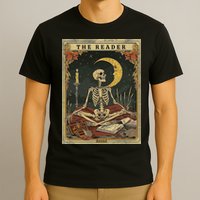 The Reader – Skeleton Tarot Card Funny Mystic T-Shirt