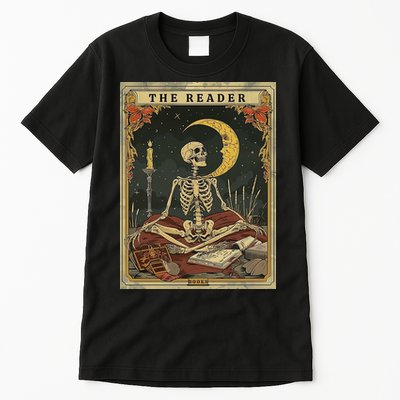 The Reader – Skeleton Tarot Card Funny Mystic Tall T-Shirt