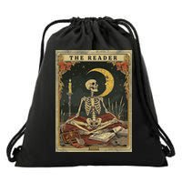 The Reader – Skeleton Tarot Card Funny Mystic Drawstring Bag