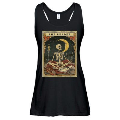 The Reader – Skeleton Tarot Card Funny Mystic Ladies Essential Flowy Tank