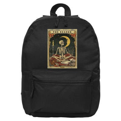 The Reader – Skeleton Tarot Card Funny Mystic 16 in Basic Backpack