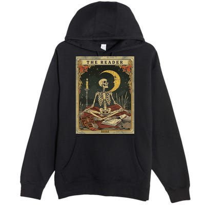 The Reader – Skeleton Tarot Card Funny Mystic Premium Pullover Hoodie