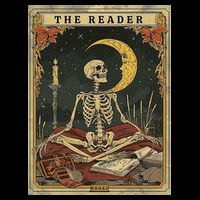 The Reader – Skeleton Tarot Card Funny Mystic Bag