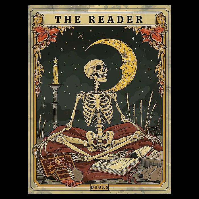 The Reader – Skeleton Tarot Card Funny Mystic Bag