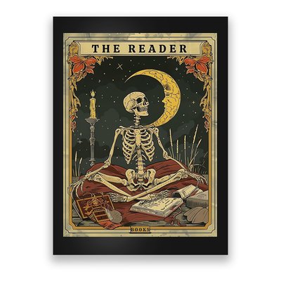 The Reader – Skeleton Tarot Card Funny Mystic Poster