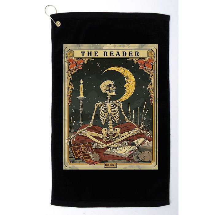 The Reader – Skeleton Tarot Card Funny Mystic Golf Towel
