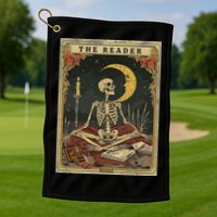 The Reader – Skeleton Tarot Card Funny Mystic Golf Towel