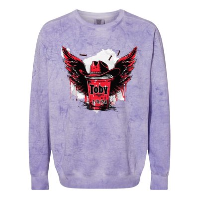 Toby Red Solo Cup Summer Drinking Colorblast Crewneck Sweatshirt